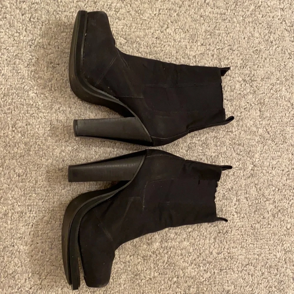 Chloe Sevigny Opening Ceremony Black Canvas Platform Boots. Need Repair/… - Picture 7 of 10